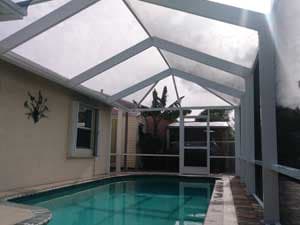 Combo roof pool enclosure near Boca Raton