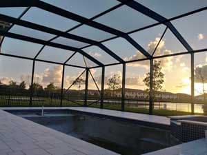 Pool enclosure installation in Coral Springs area